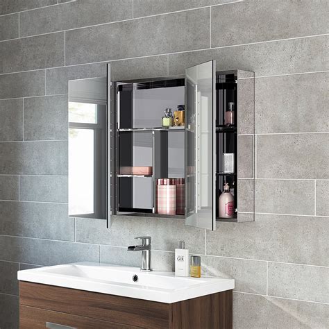 mirrored stainless steel bathroom cabinet|mirror fronted bathroom wall cabinets.